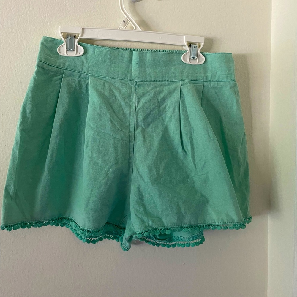 Teal Bebop shorts, size S